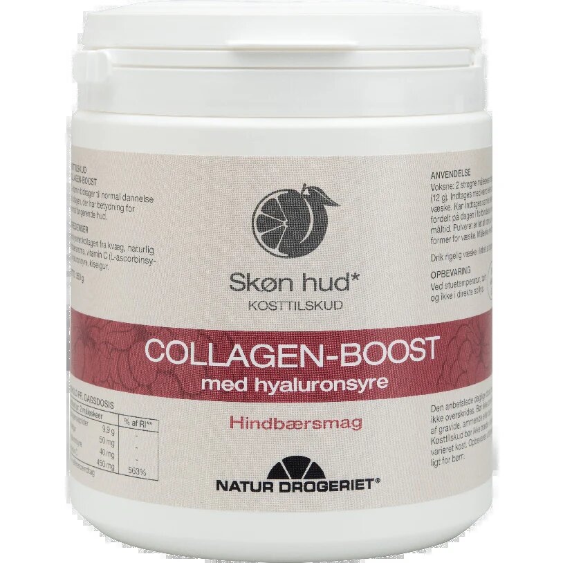 Collagen-boost Med Hyaluronsyre Hindbærsmag 350 Gram
