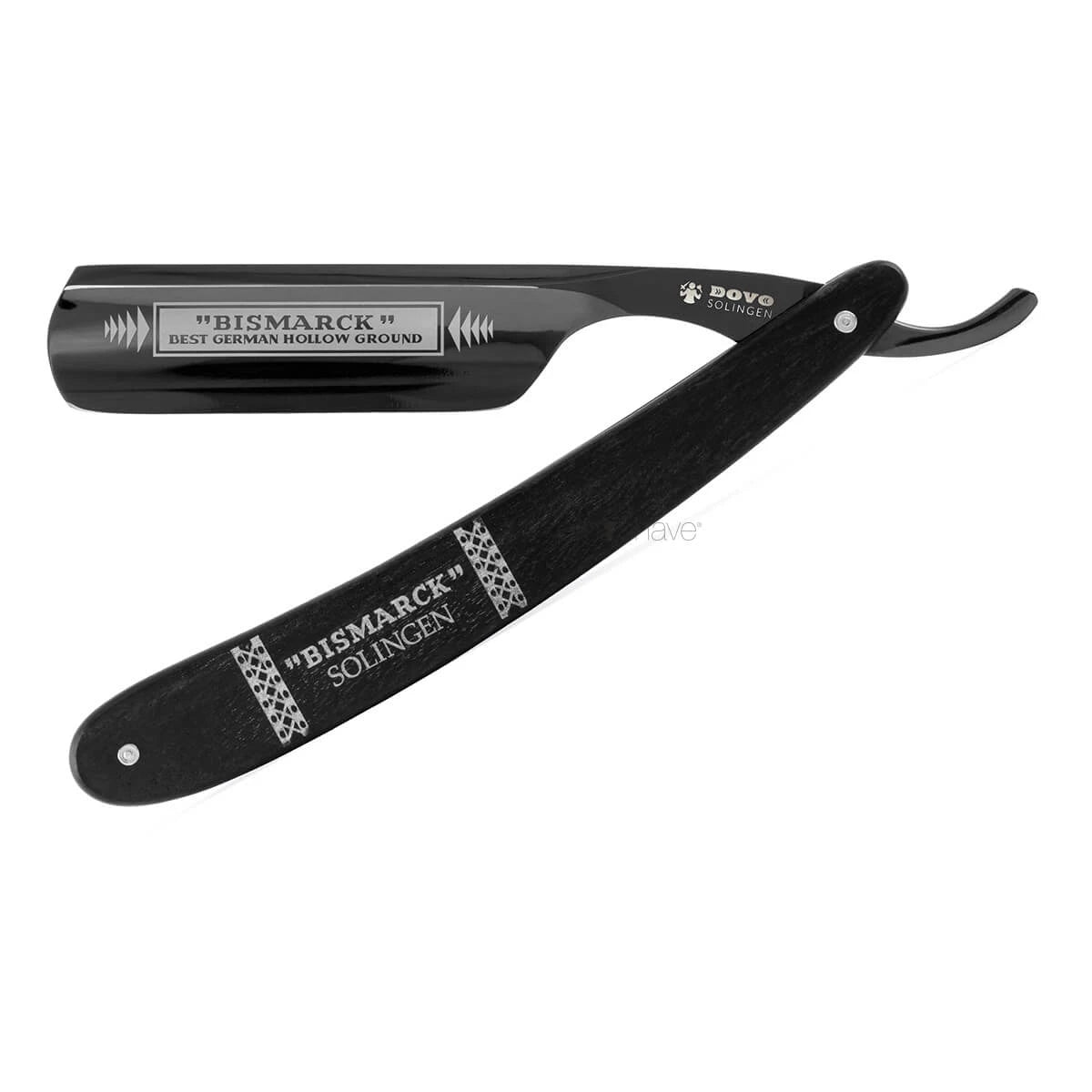 Dovo Solingen Straight Razor      Round Nose  Bismarck  Sort   Ibenholt