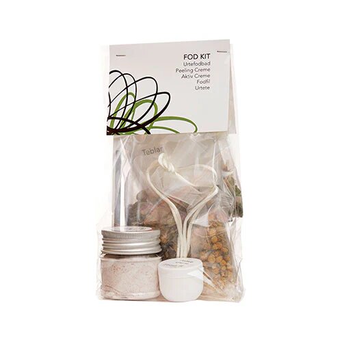 Fod Kit Urtefodbad  Peeling Creme  Aktiv Creme  Urtete   Fodfil