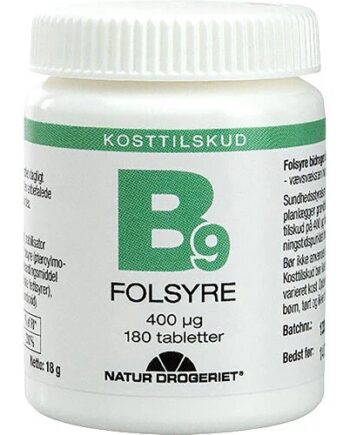 Folsyre økonomikøb 400 µg 180 Tabletter
