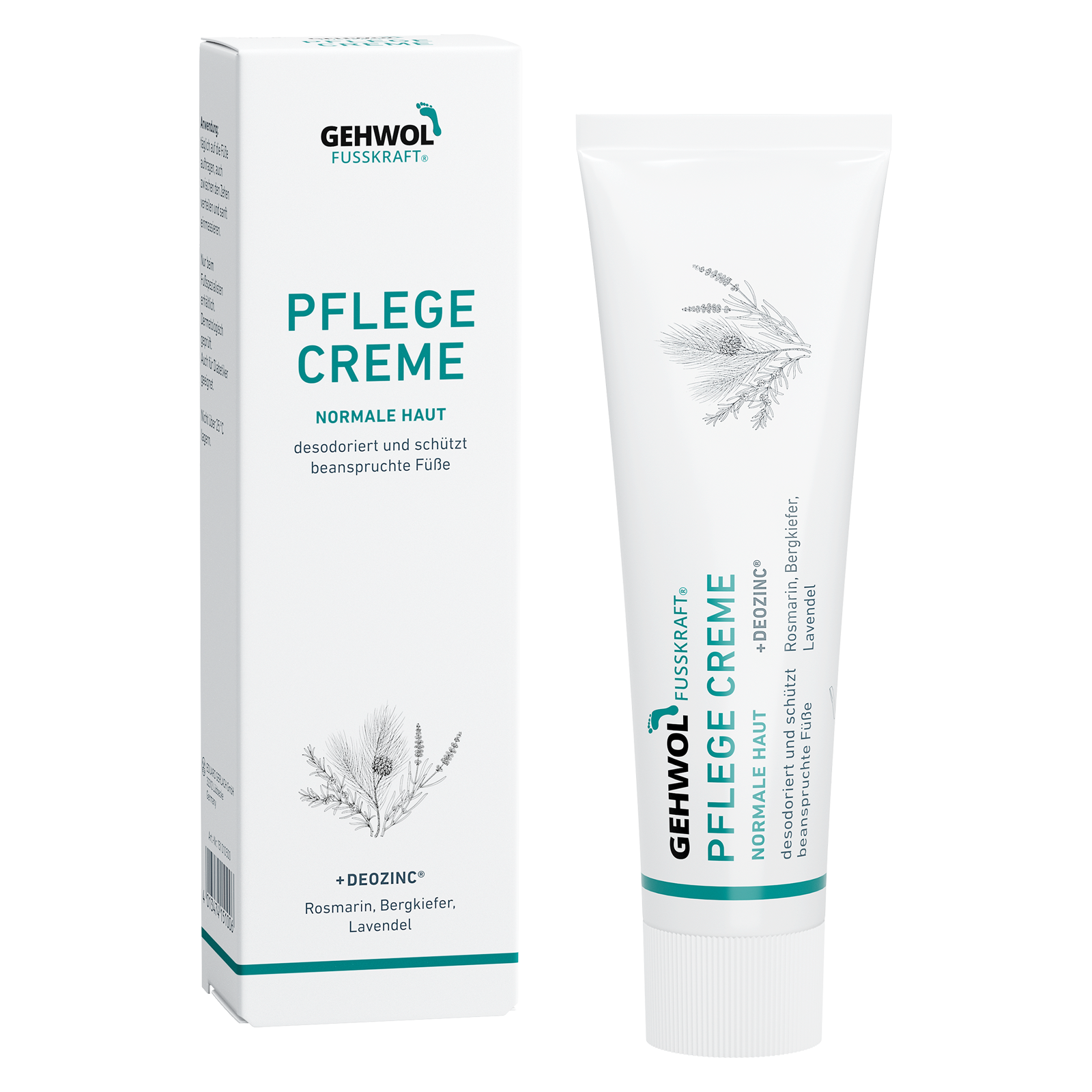 Gehwol Fusskraft Pleje Creme Grøn 125 Ml Til Svedige Trætte Fødder
