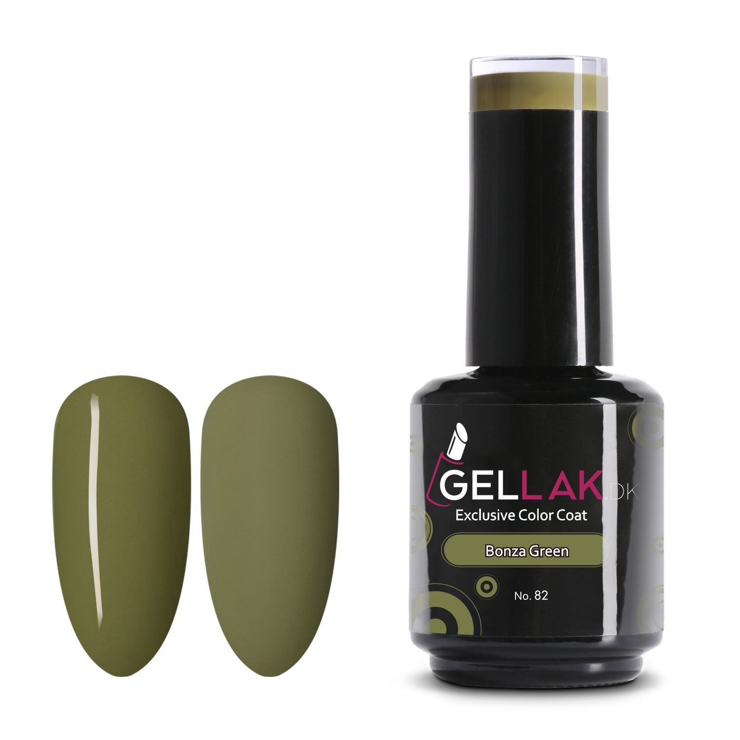 Gel Neglelak Grøn   15 Ml   Bonza Green No  82   Gellak Dk