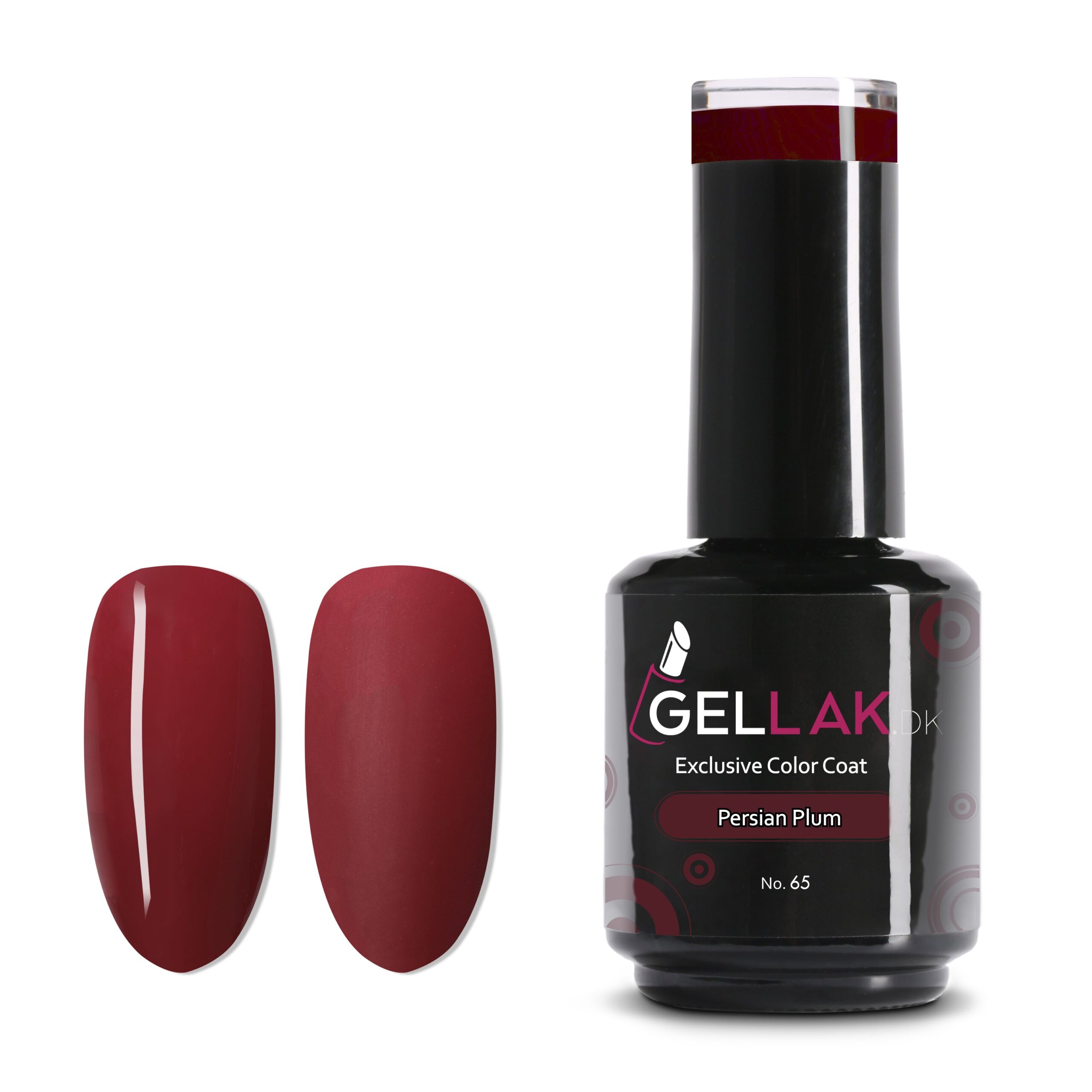 Gel Neglelak Mørkerød 15 Ml Persian Plum No 65 Gellak Dk