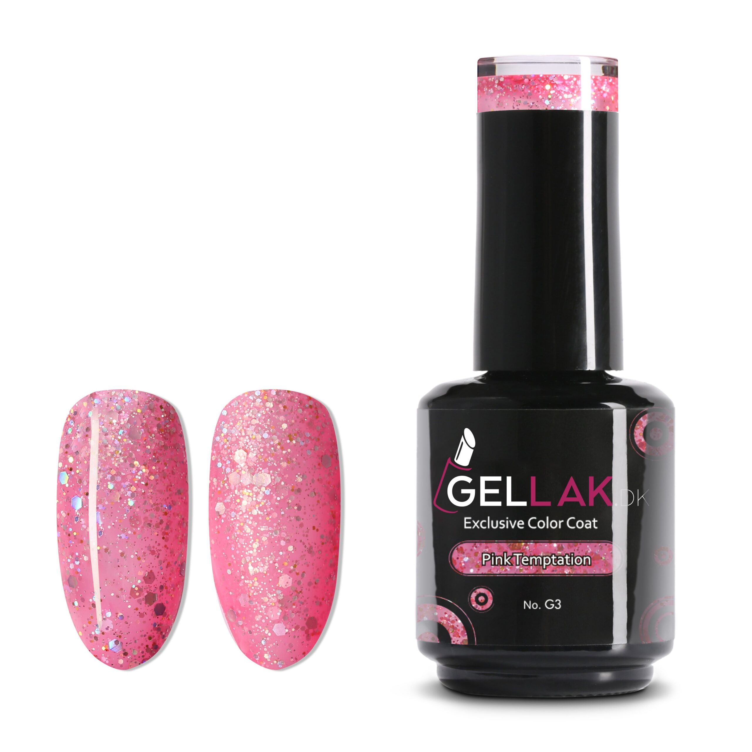 Gel Neglelak Pink Glimmer 15 Ml Pink Temptation No G3 Gellak Dk