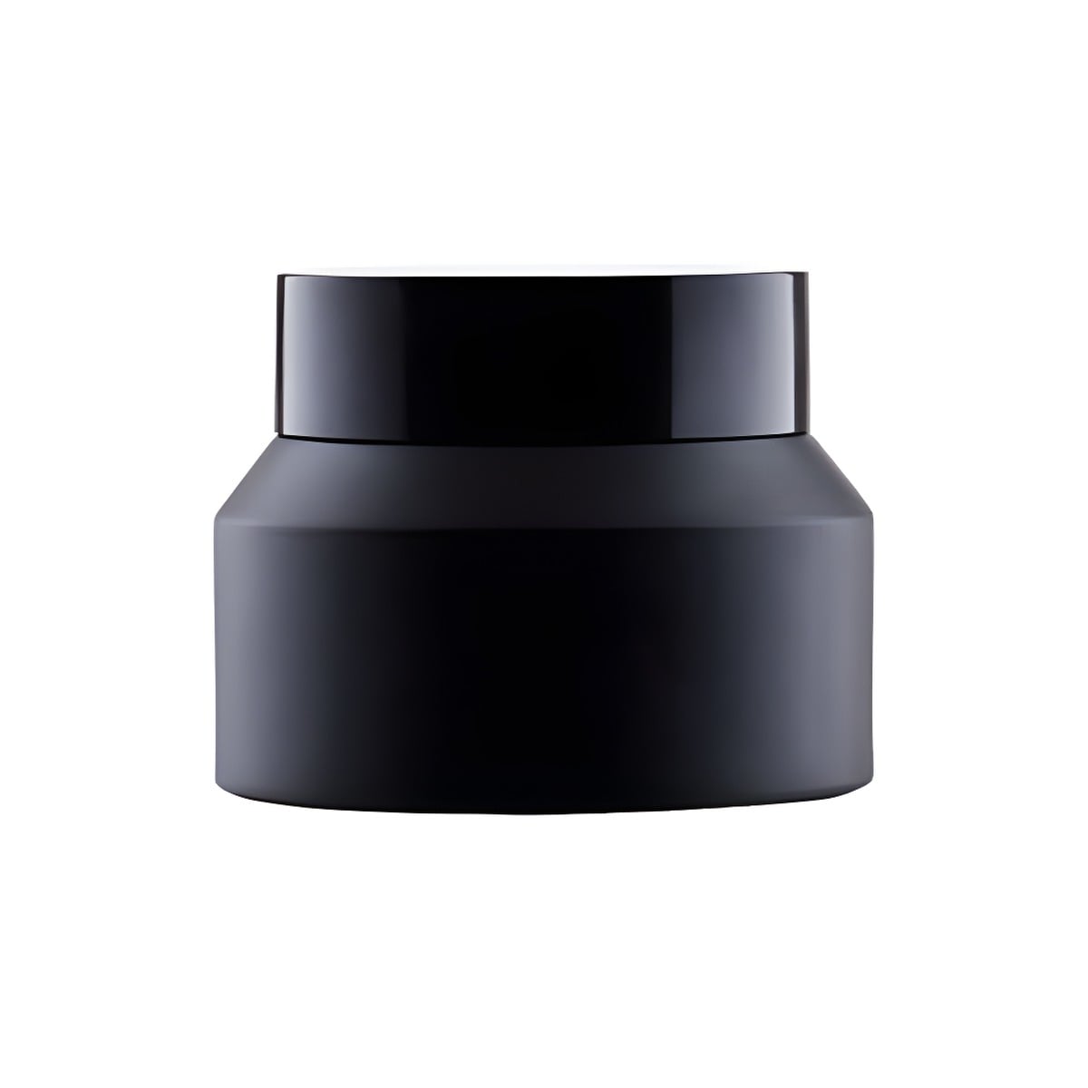 50 Ml Sort Glas Creme Bøtte Med Sort Låg