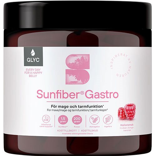 Glyc Sunfiber Gastro Hindbærsmag 200 Gram