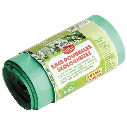 Grønne Affaldsposer Af Bioplastik 30l   Pk