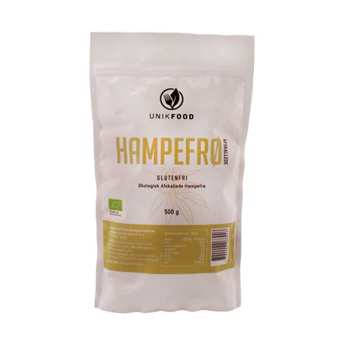 Hampefrø Afskallede øko  500 Gram