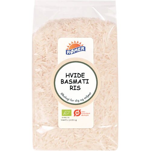 Hvide Basmatiris øko  500 Gram