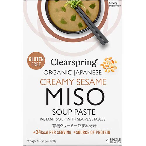 Instant Miso Soup Cremet Sesam øko  60 Gram