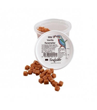 Kingfischer Mini Vanilje Karameller 70 Gr Udløb 11 09-25