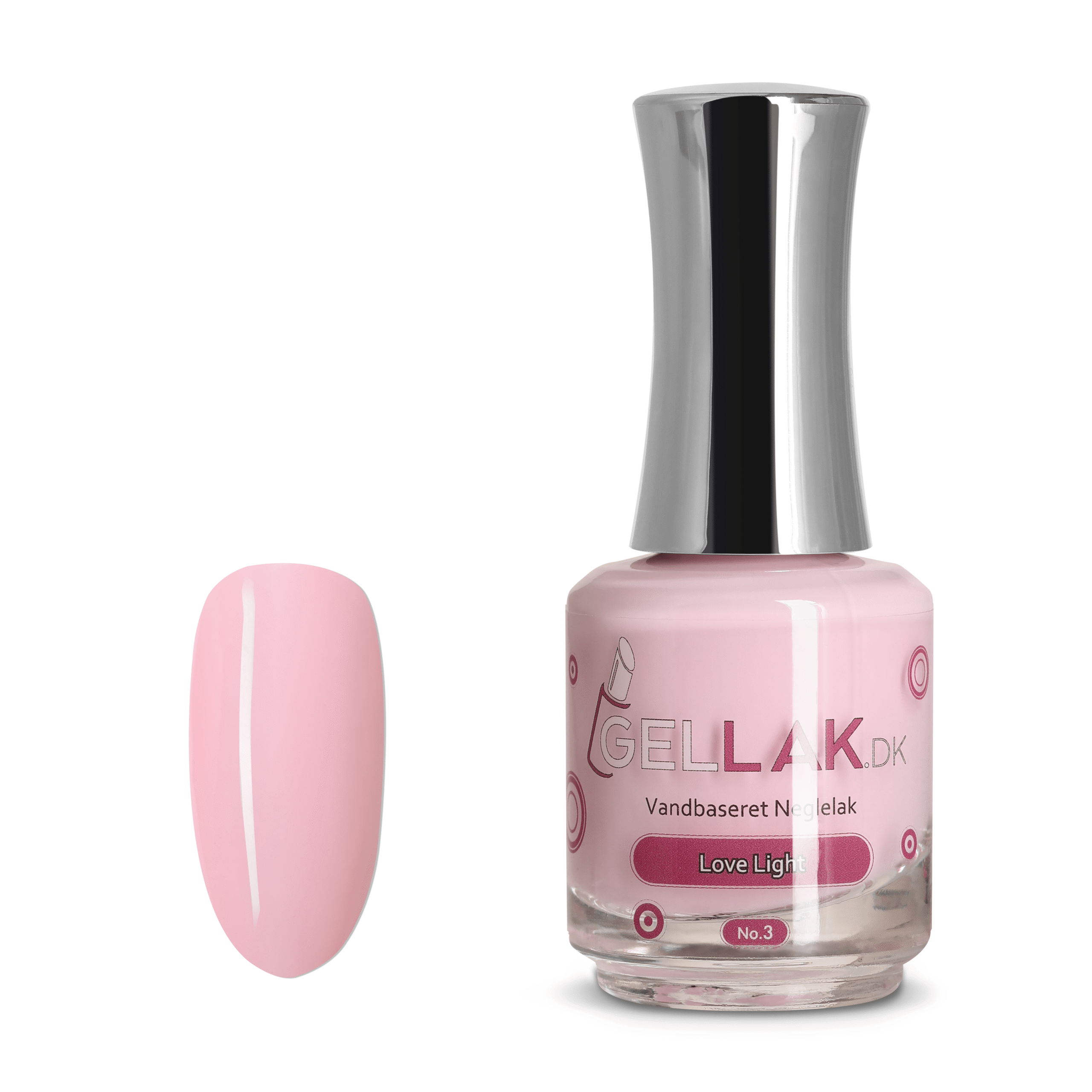 Lyserød Vandbaseret Neglelak Quot Love Light Quot No 15 Ml Gellak Dk