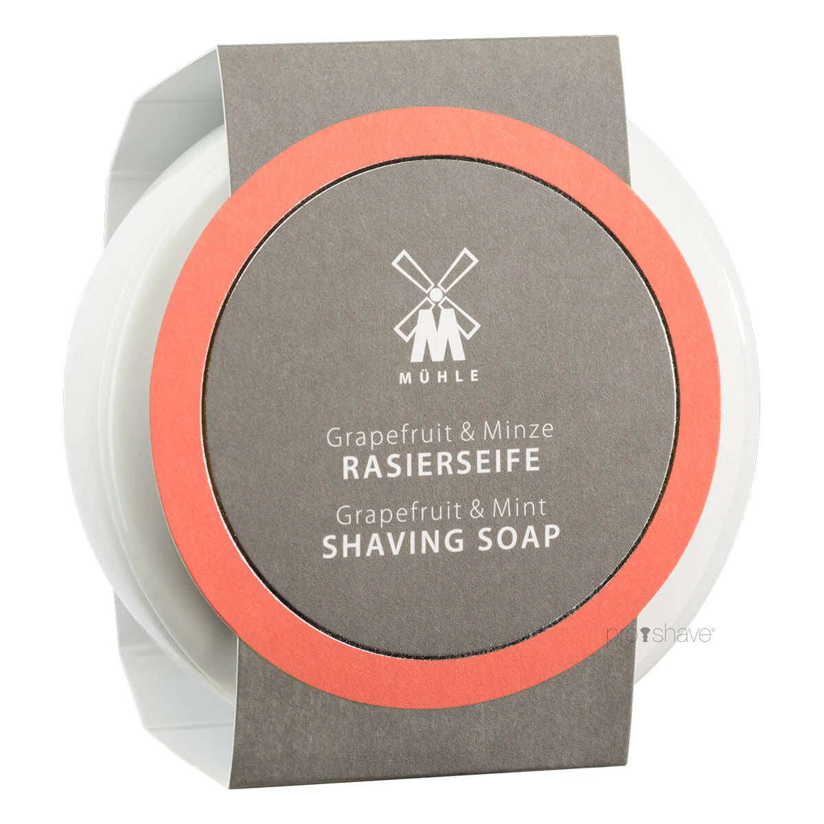 Mühle Shaving Barbersæbe Porcelænsskål Grapefrugt Mint 65 Gr