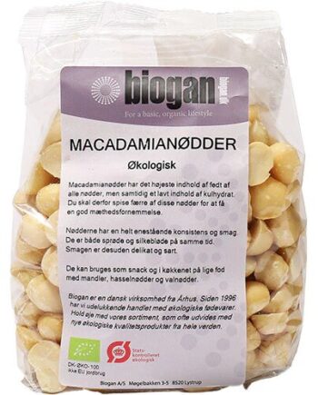 Macadamianødder Rå økoloigsk 400 Gram
