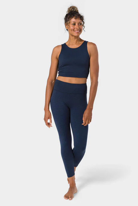 Manduka  Quot Dhara Quot  Capri Leggings  Midnight Heather  Str