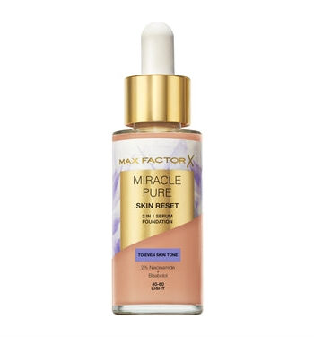 Max Factor Miracle Pure Skin Reset   In   Serum Foundation 40-60 Light 30 Ml