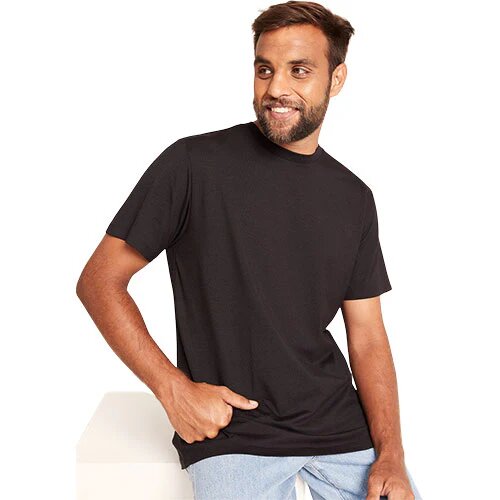 Men   Classic Crew Neck  -shirt Sort Str