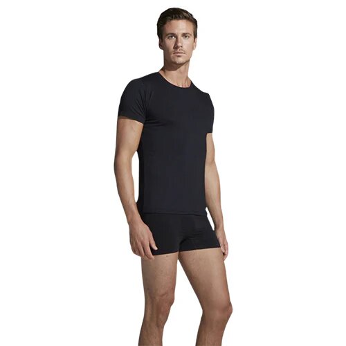 Men   Crew Neck  -shirt Sort Str