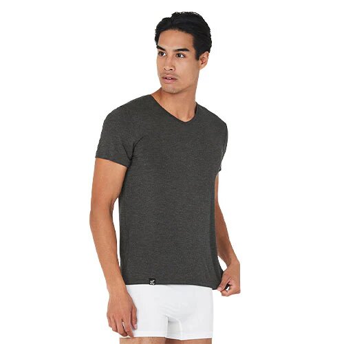 Men    -neck  -shirt Dark Marl Str