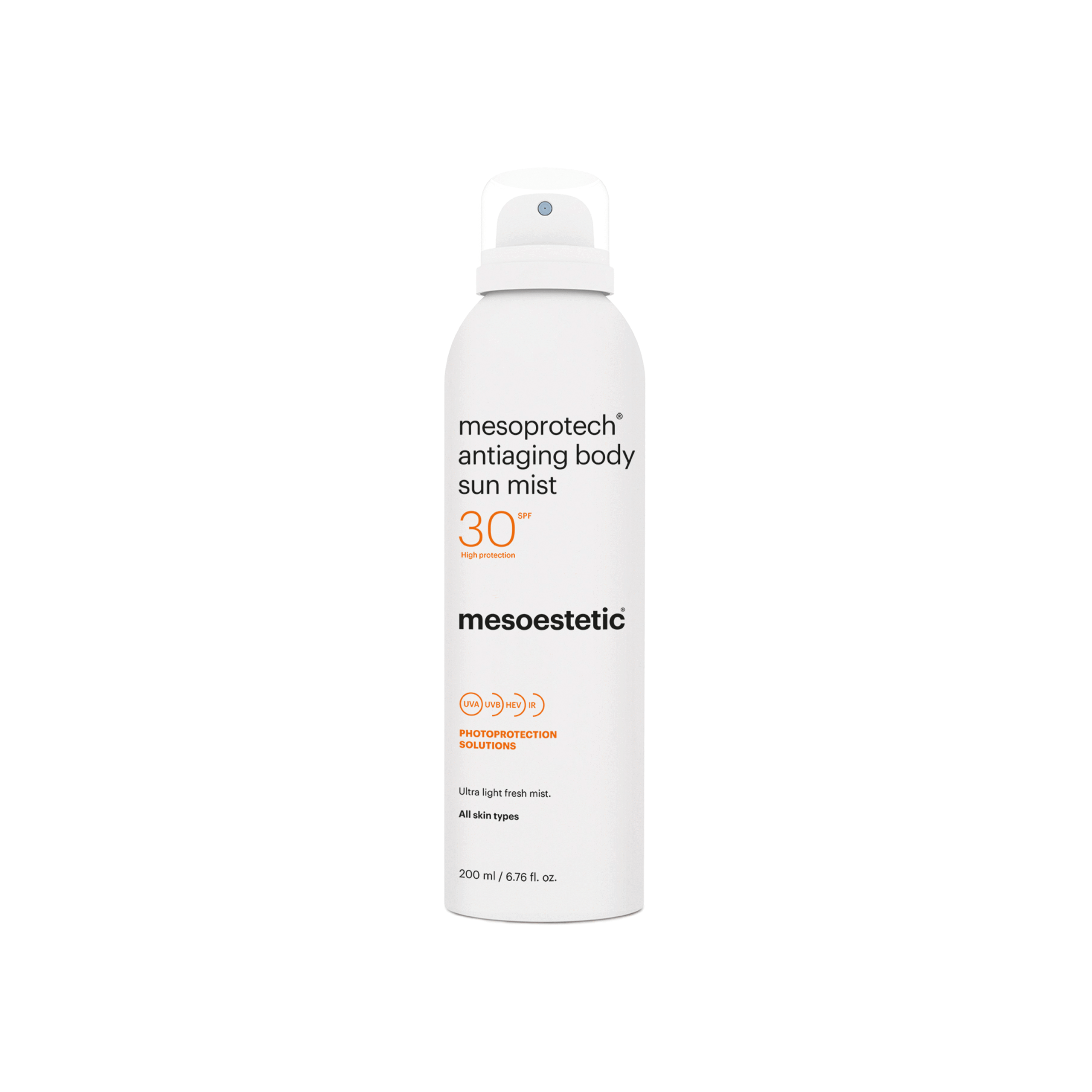Mesoestetic Mesoprotech Antiaging Body Sun Mist 30 Antiage Solcreme Mist Med God Solbeskyttelse 200 Ml Velegnet Til Sport Og Udendørsbrug