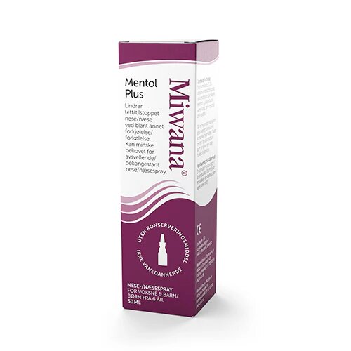 Miwana Næsespray Mentol Plus 30 Ml