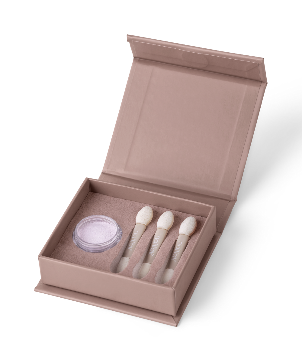 Naillak Pearl Powder Purple  Inkl    Applikatorer