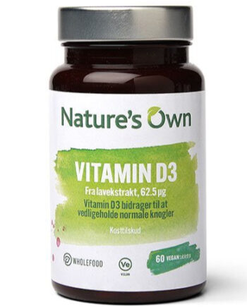 Natures Own Vitamin D3 Vegan Udvundet Af Lavekstrakt  60tab   33 60g