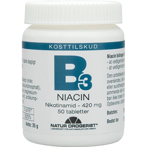 Niacin  Nikotinamid  420 Mg 50 Tabletter