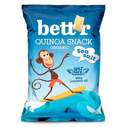 Quinoasnack Havsalt øko  50 Gram