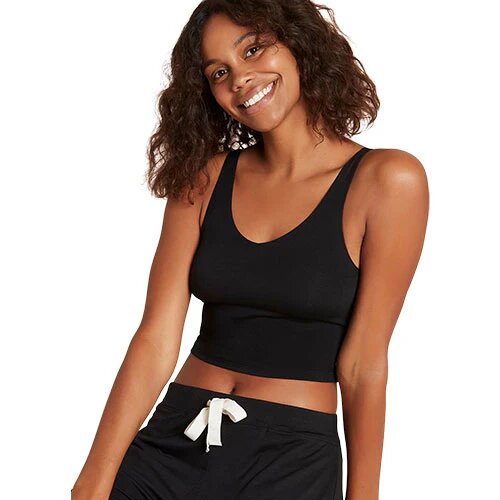 Shelf Bra Crop Top Sort Str