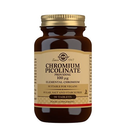 Solgar Chrom Picolinat 100mg  Chromium  90 Tabletter