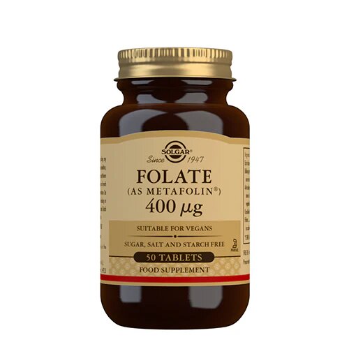 Solgar Folat  Metafolin  400ug 50 Tabletter