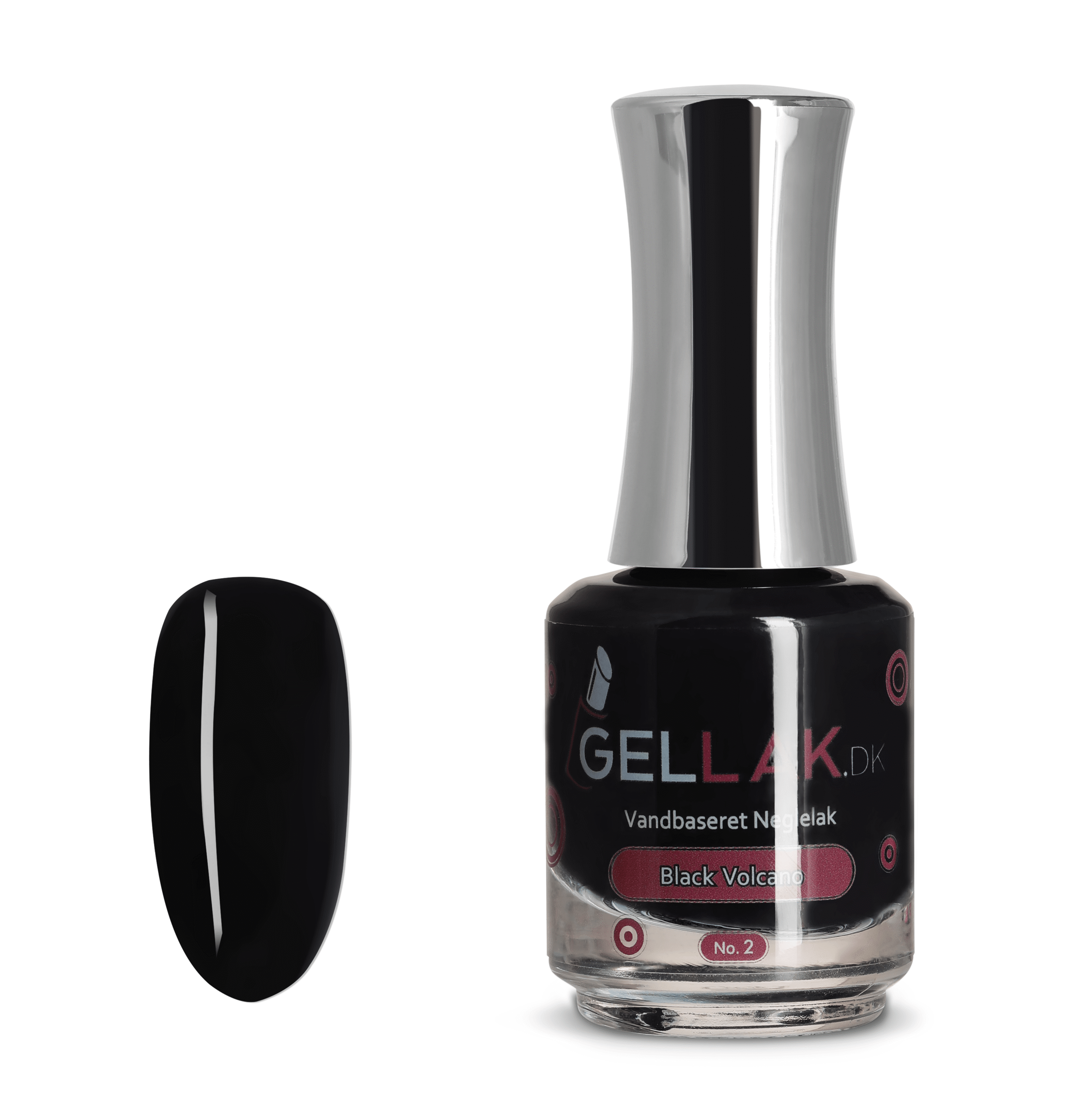 Sort Vandbaseret Neglelak Quot Black Volcano Quot No 15 Ml Gellak Dk