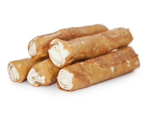 Stk Chicken Rolls 18 Cm Oksehud Tyggeben Til Hunde