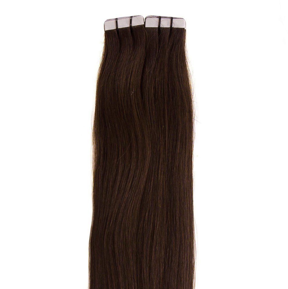 Tape Extensions Kaffebrun 1c