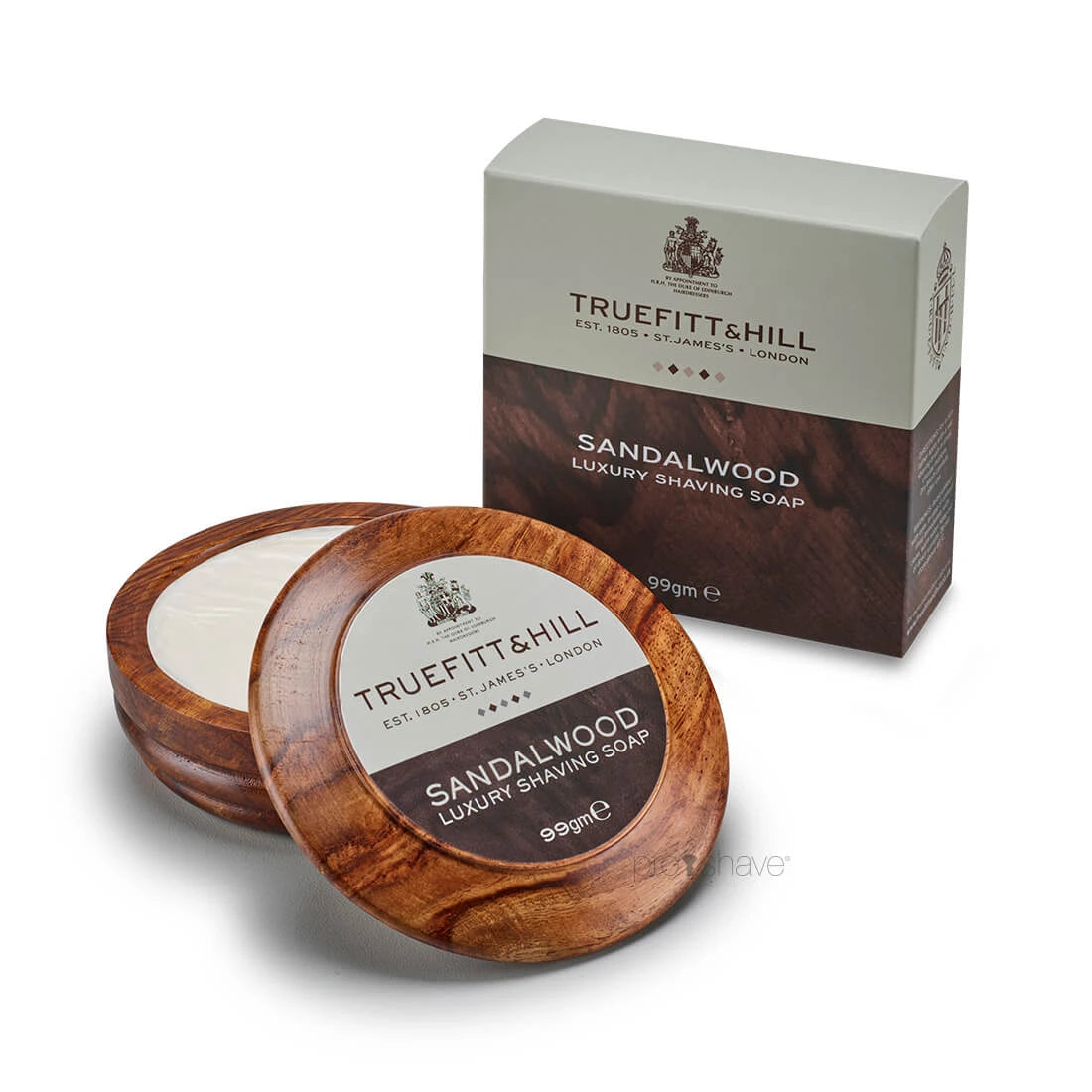 Truefitt   Hill Barbersæbe   Træskål  Sandalwood  99 Gr