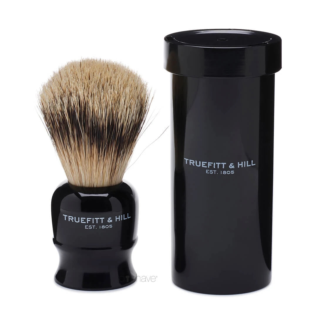 Truefitt   Hill Rejsebørste   Rør  Super Badger  Faux Ebony