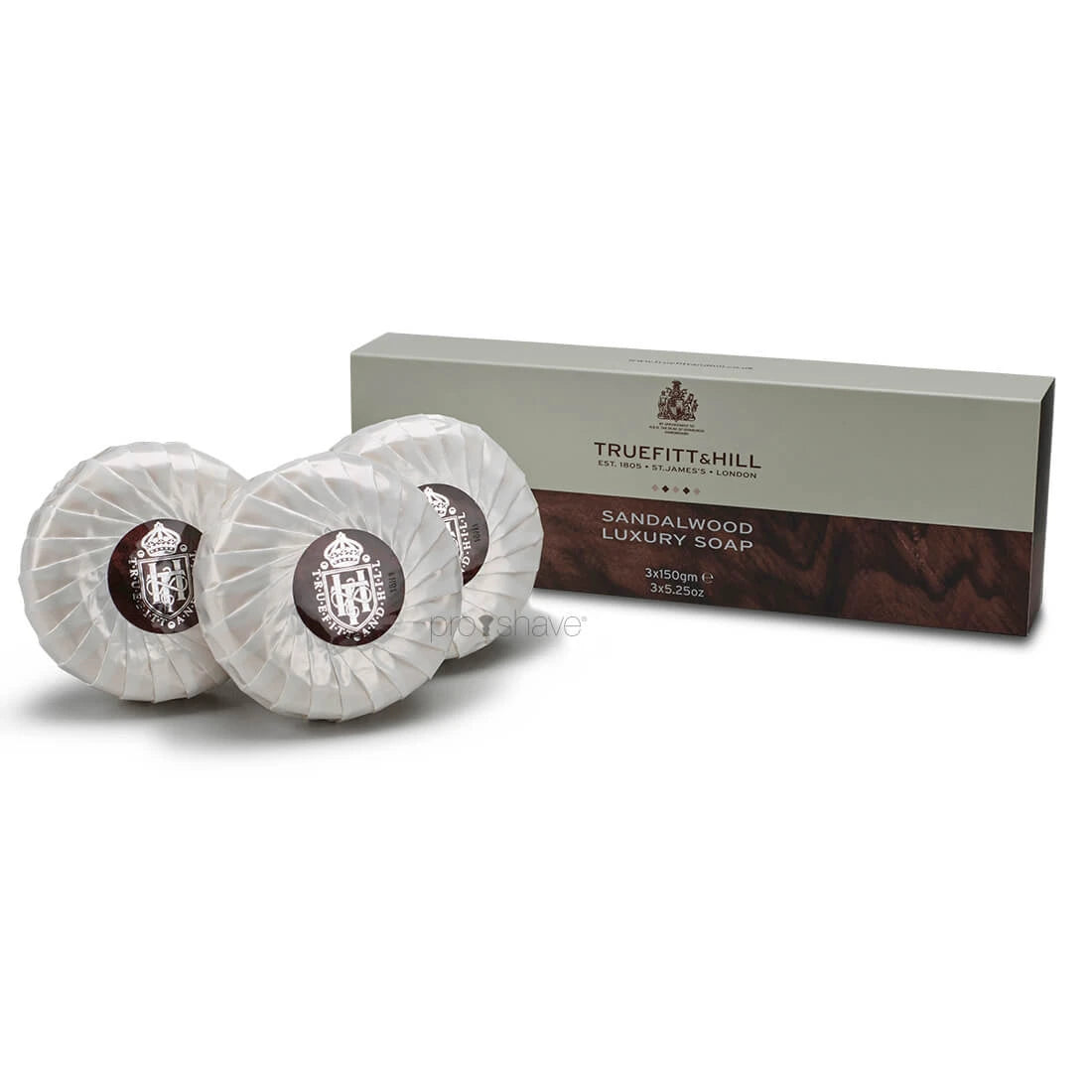 Truefitt   Hill Sæbe  Sandalwood  Triple-milled  3x150 Gr