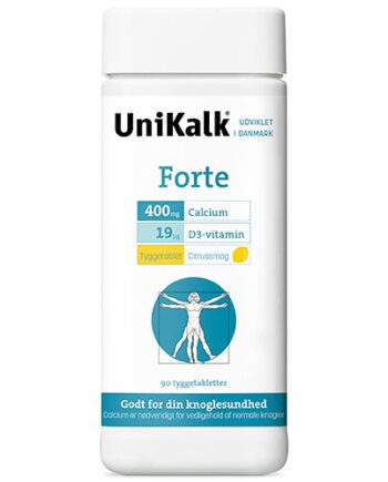 Orkla Unikalk Forte Tyggetablet    Citrussmag 90 Tab - Udløb 02 26