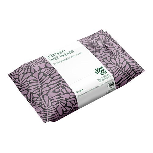 Vådservietter Med Tea Tree Oil Til Intimpleje   Pk