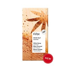 Vivani Hvid Chokolade Med Karamelliseret Hamp 80g