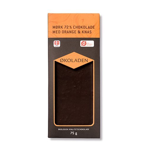 økoladen Chokolade Mørk Orange Knas    75g